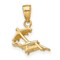 14K Gold 3D Lounge Beach Chair Pendant Charm Jewelry 17 x 14 mm